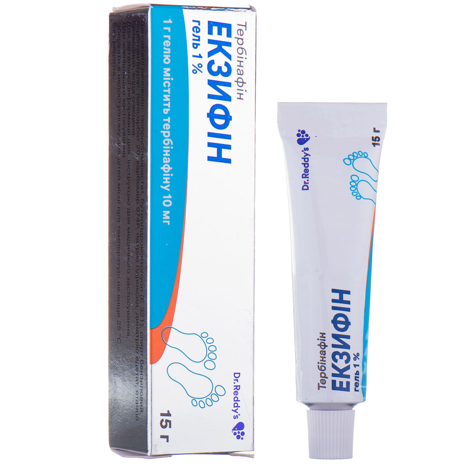 ЕКЗИФІН гель 1 % по 15 г у тубі; по 1 тубі в картонній коробці